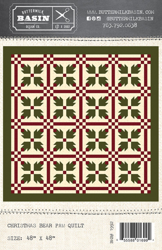 Christmas Bear Paw Pattern - Buttermilk Basin- Stacy West - Christmas at Buttermilk Basin