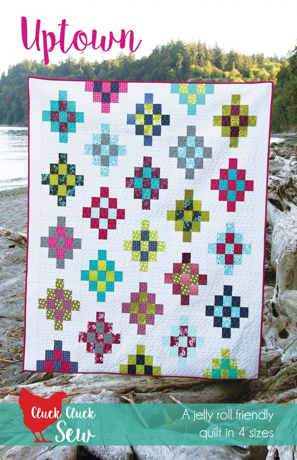 Uptown Quilt Pattern - Cluck Cluck Sew - Jelly Roll Friendly - 4 Sizes