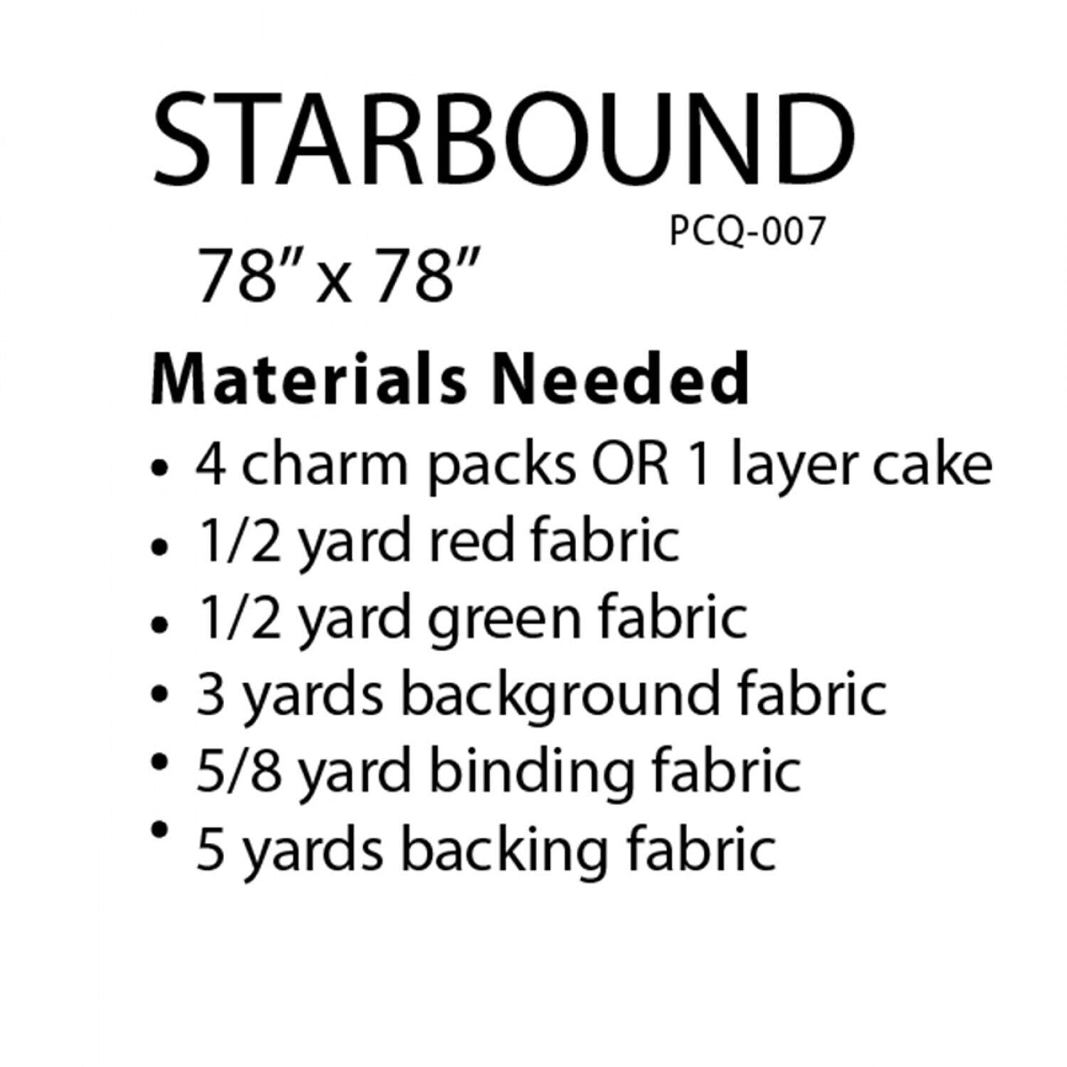 Starbound Quilt Pattern - Primrose Cottage Quilts - Layer Cake Friendly - Charm Pack Friendly - 78” x 78”