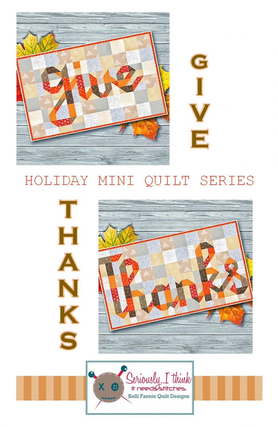 Give Thanks Mini Quilt Pattern - Kelli Fannin Quilt Designs