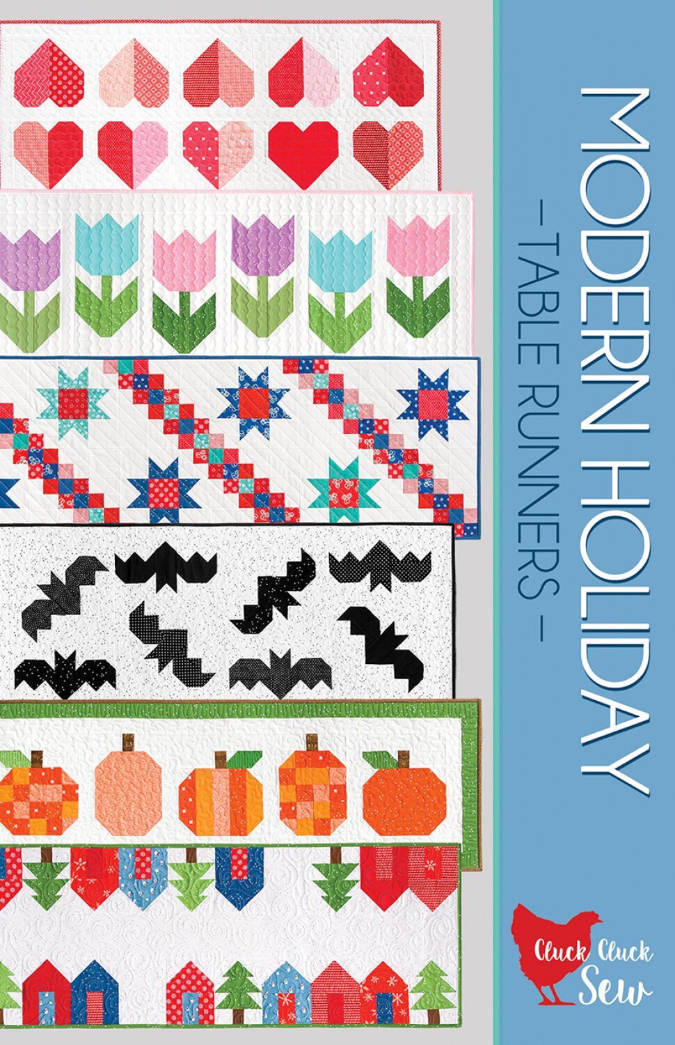 Modern Holiday Table Runner Patterns - Cluck Cluck Sew - 6 Table Runner Patterns