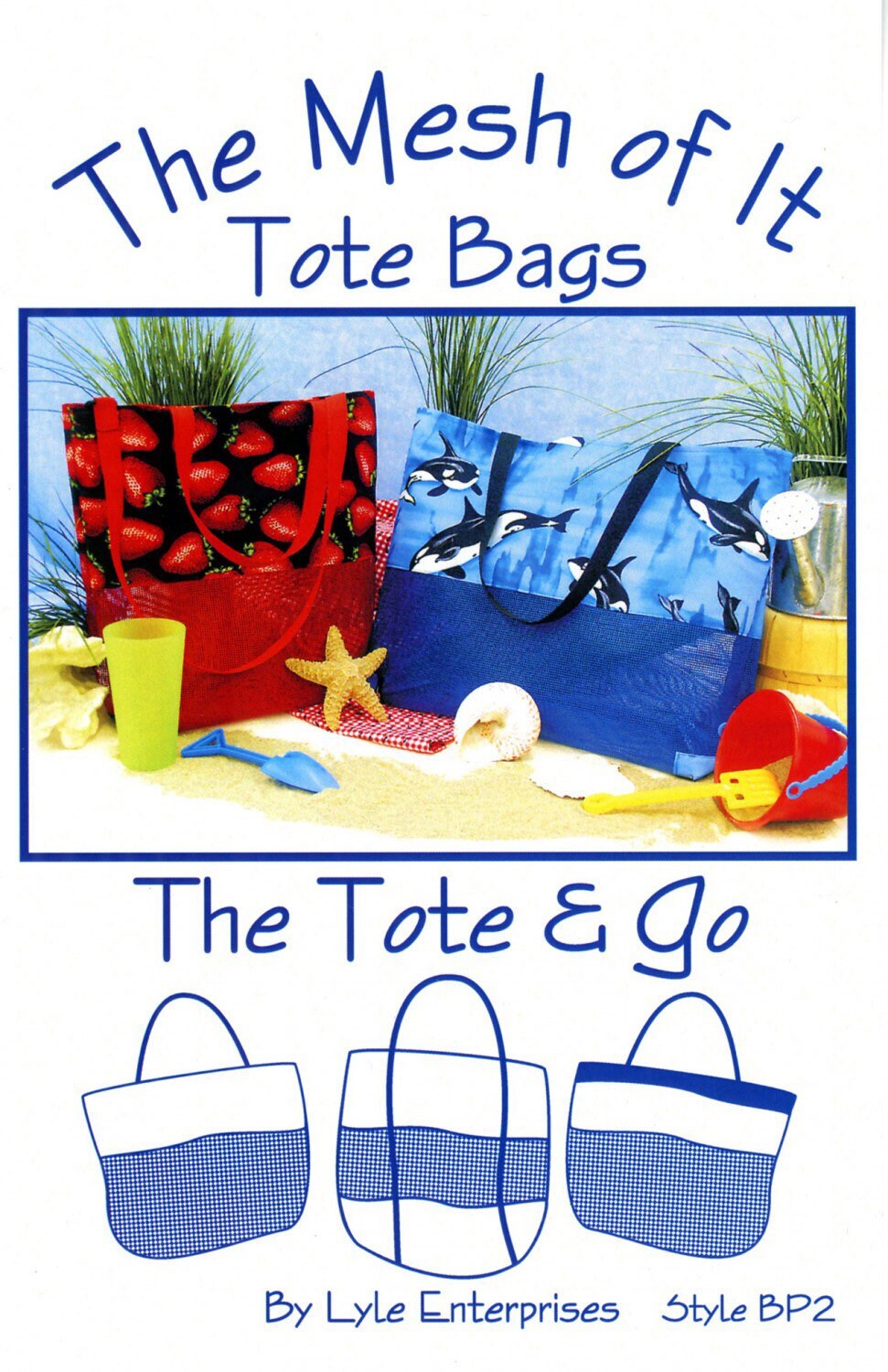 The Tote and Go Pattern - The Mesh of It Tote Bags - Lyle Enterprises - Tote Bag Pattern