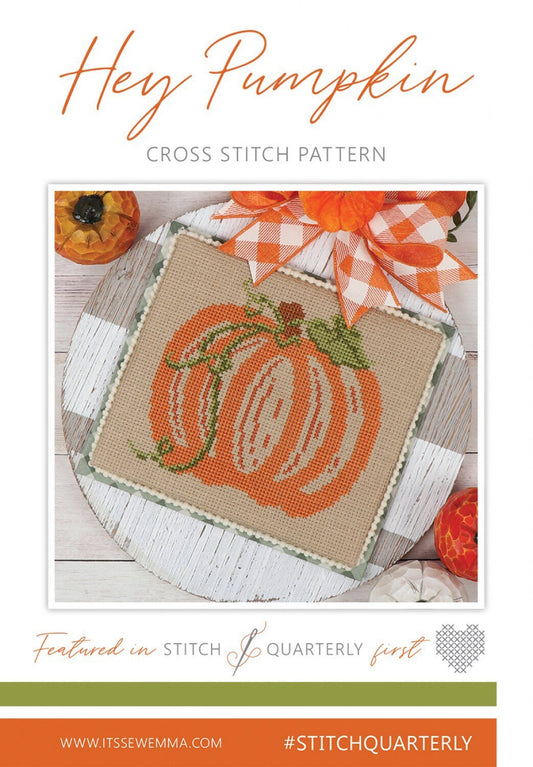 Hey Pumpkin Cross Stitch Pattern - It’s Sew Emma