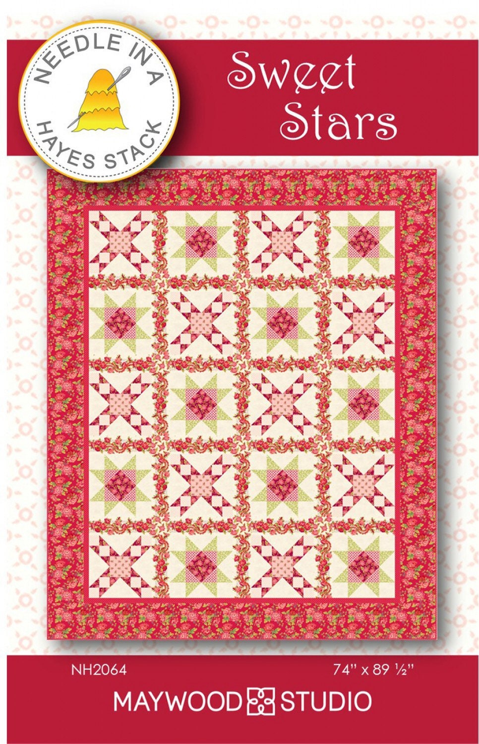 Sweet Stars Quilt Pattern - Needle in a Hayes Stack - 74” x 89.5”