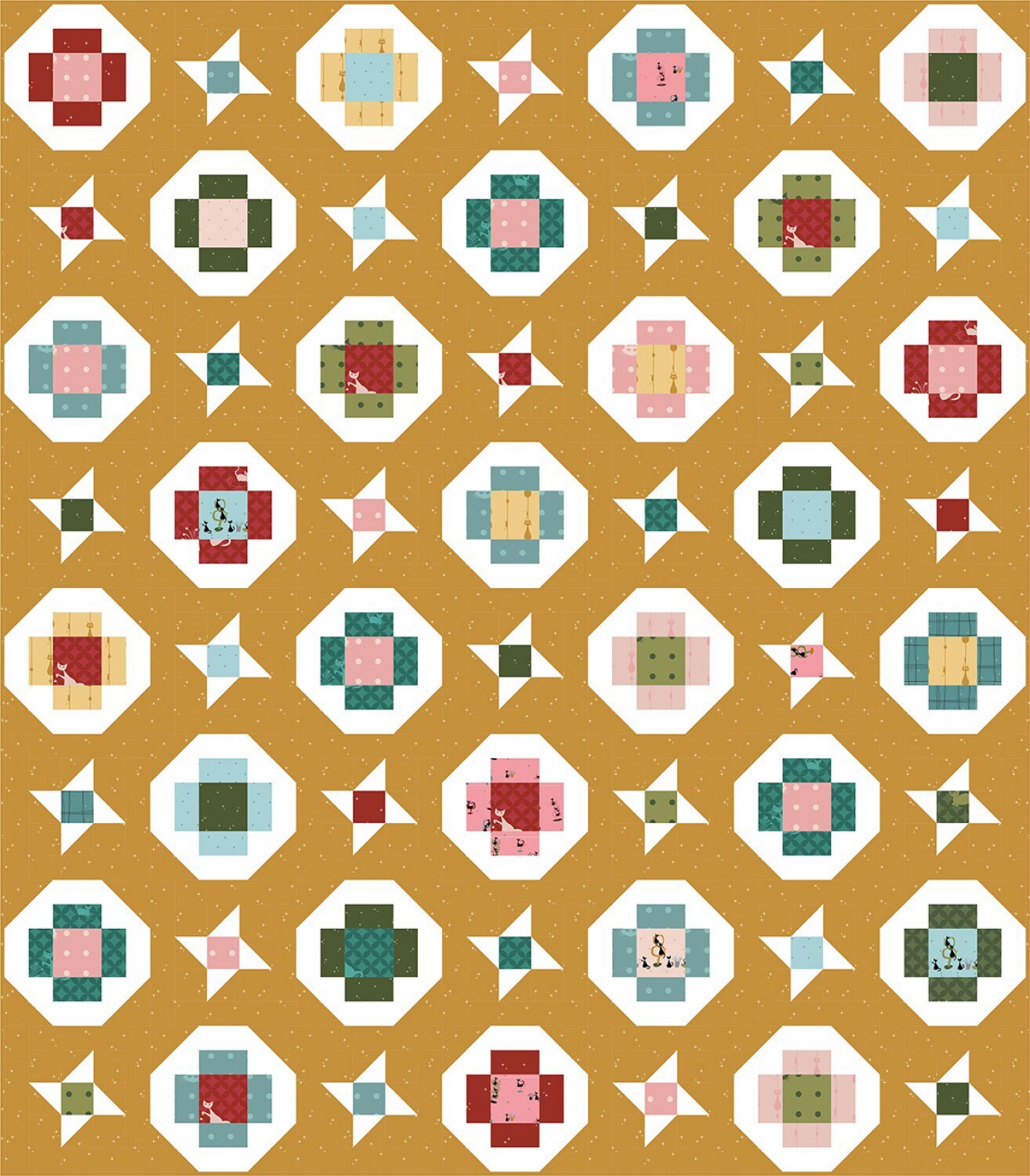 Mod Flowers Quilt Pattern - Amanda Niederhauser - Jedi Craft Girl
