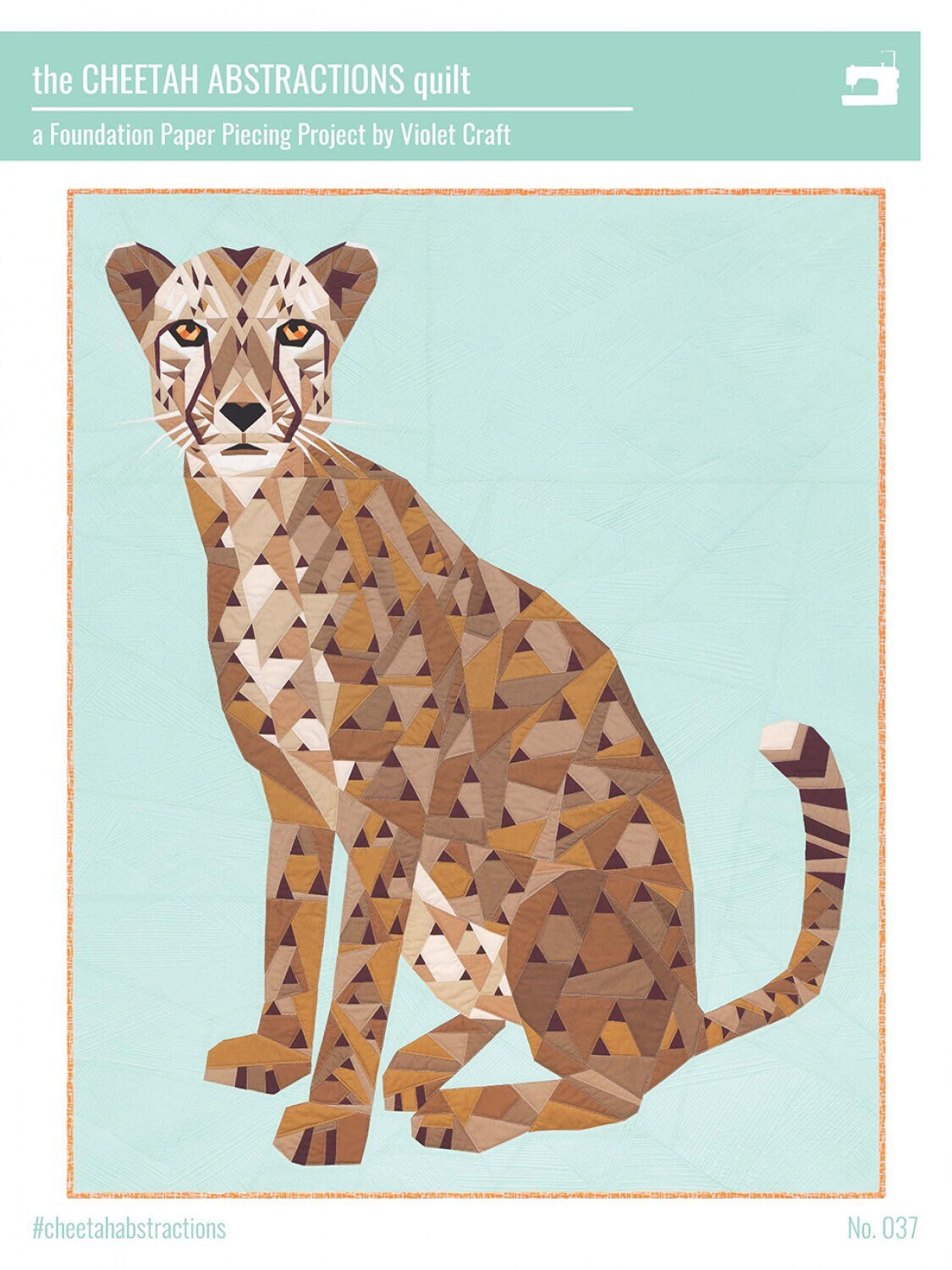 Cheetah Abstractions Quilt Pattern - Violet Craft - Foundation Paper Piecing Pattern