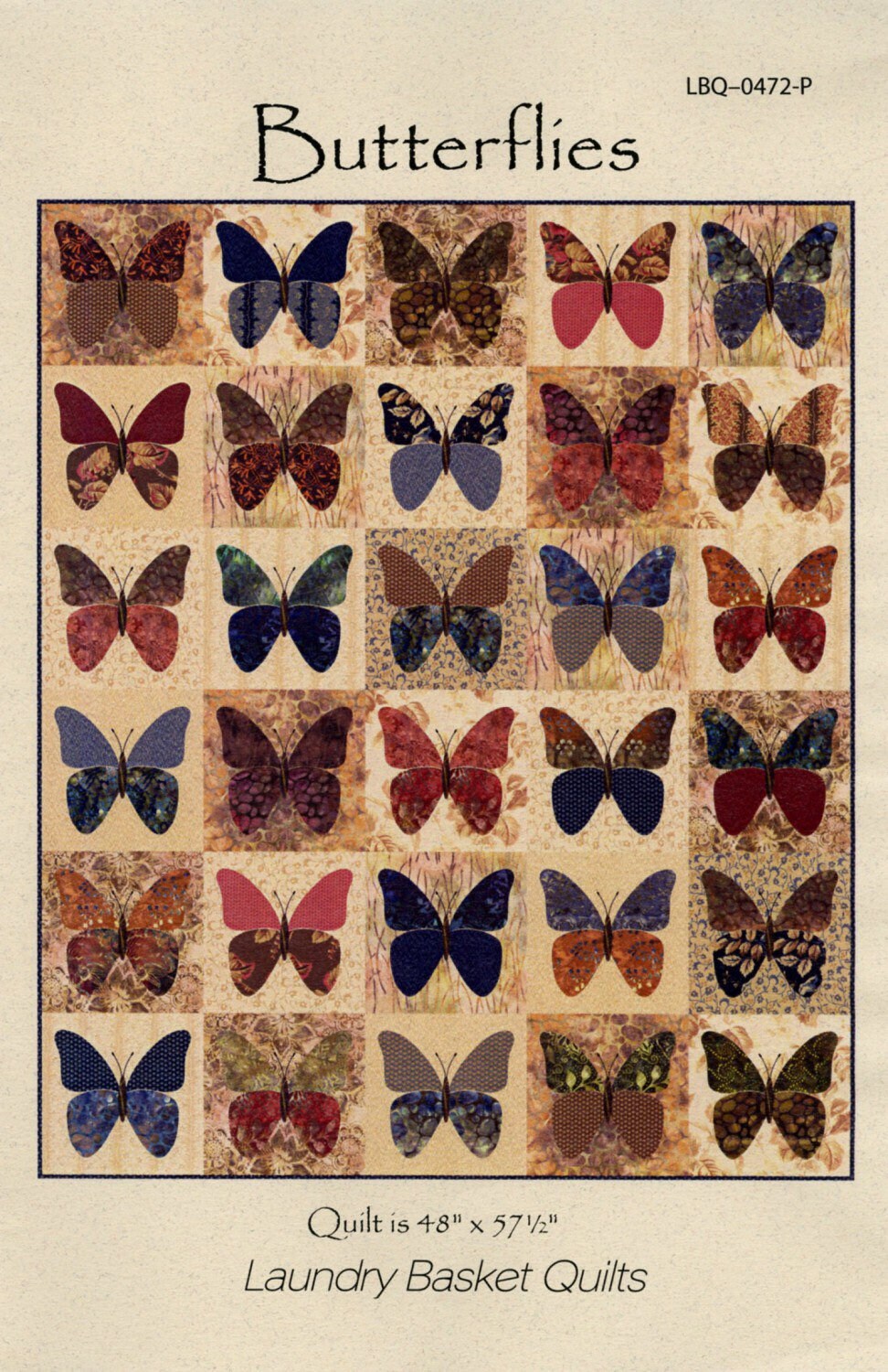 Butterflies Quilt Pattern - Laundry Basket Quilts - Edyta Sitar - Applique Quilt Pattern