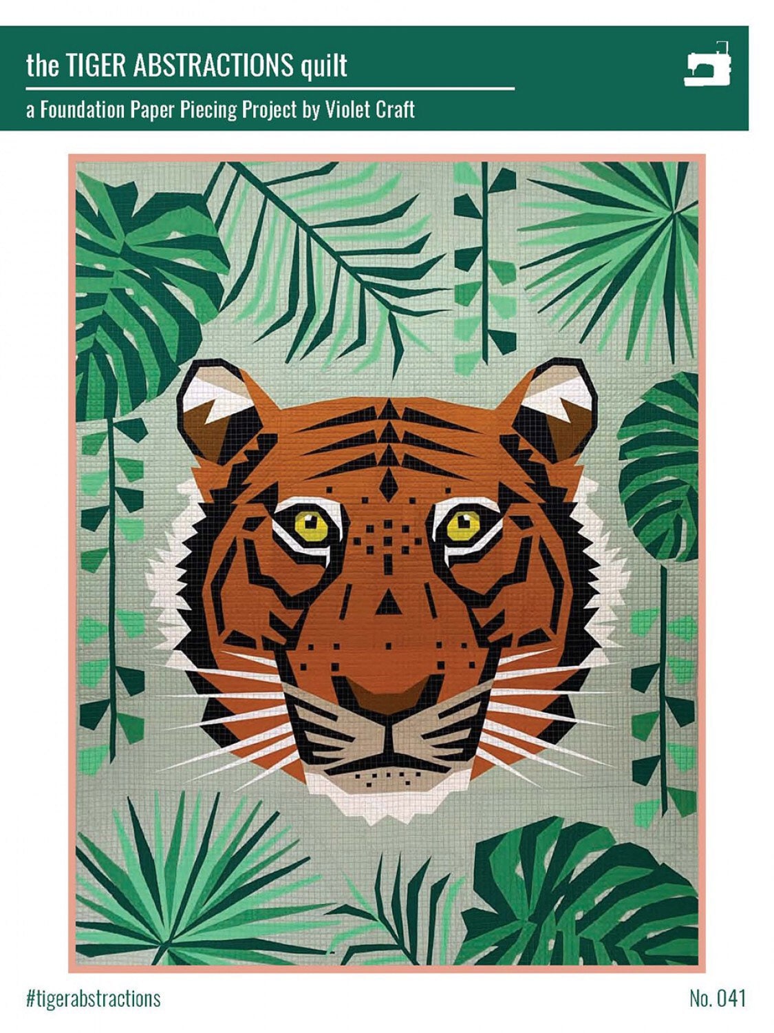 Tiger Abstractions Quilt Pattern - Violet Craft - Foundation Paper Piecing Pattern