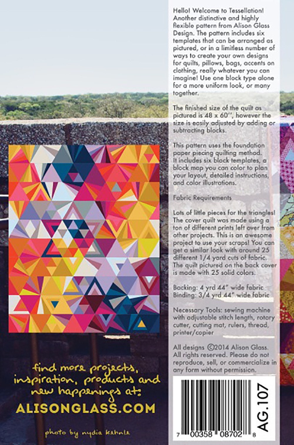 Tessellation Quilt Pattern - Alison Glass - Nydia Kehnle - Foundation Paper Piecing
