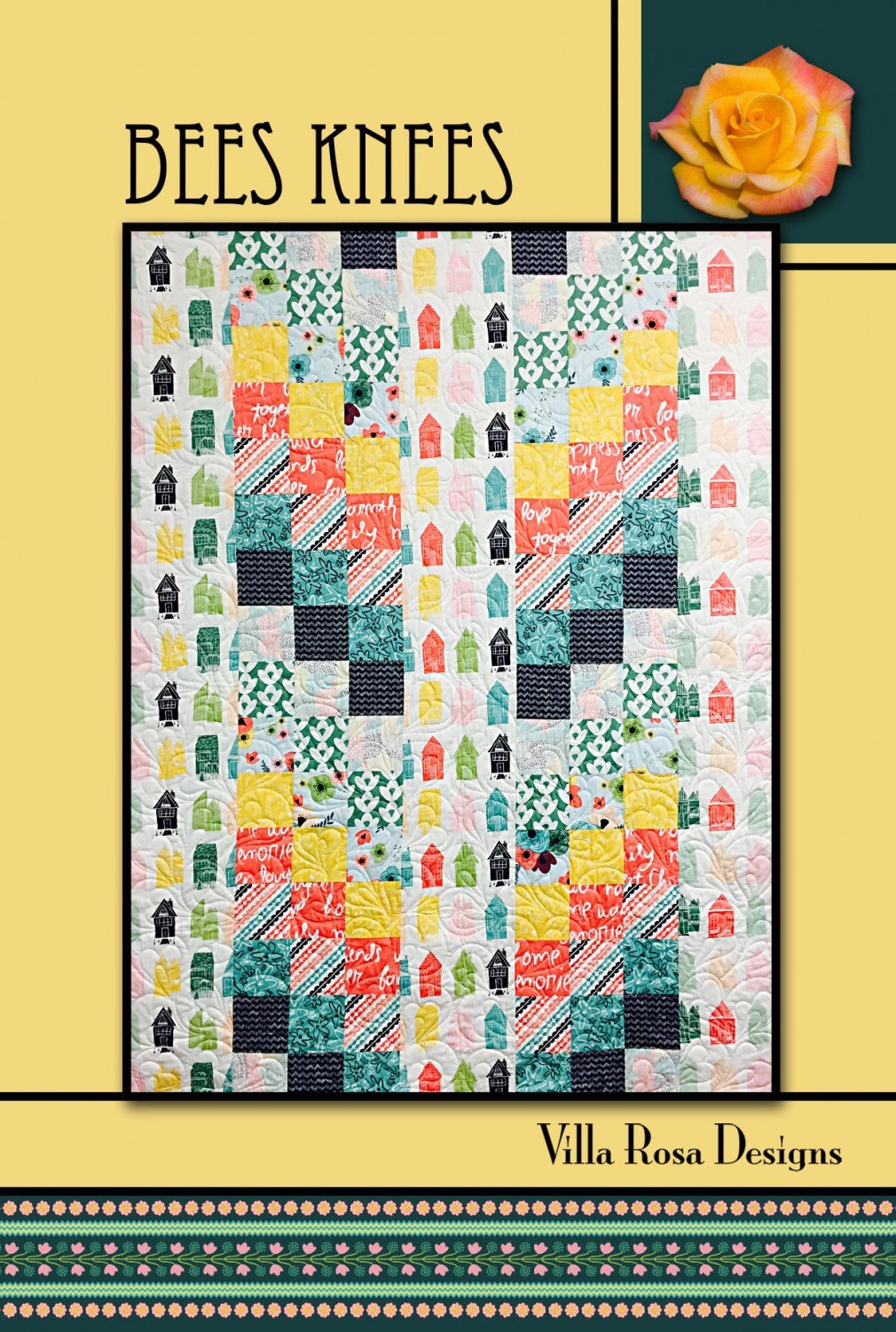 Bees Knees Quilt Pattern - Villa Rose Designs - 56 x 72