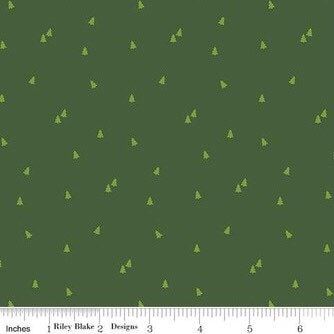 Green Christmas Fabric - Seasonal Basics - Christopher Thompson - Riley Blake - C654 GREEN