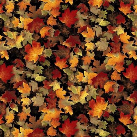 Fall Leaves Fabric - By The Half Yard - BTHY - Maple Leaves - David Textiles - Autumn Fabric - Fall Fabric