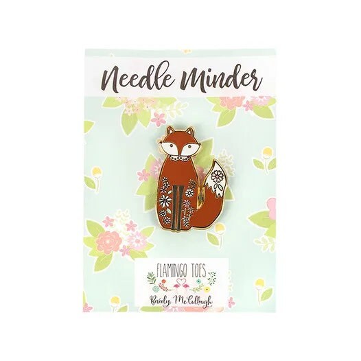 Floral Fox Enamel Needle Minder - Beverly McCullough - Flamingo Toes