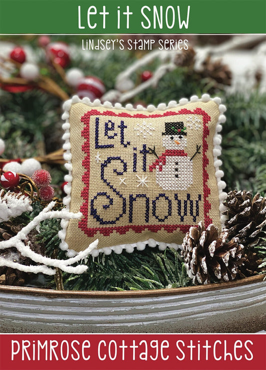 Let it Snow Cross Stitch Pattern - Primrose Cottage Stitches - 43 x 43 stitches - Stamp Series