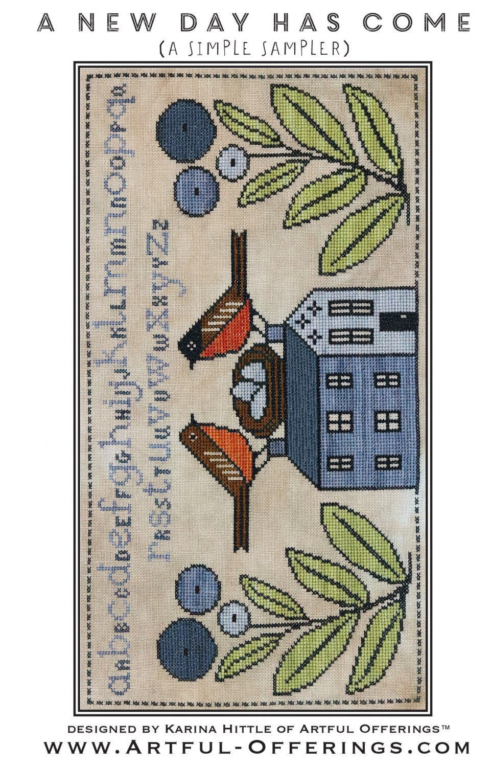 A New Day Has Come Cross Stitch Pattern - Artful Offerings - Karina Hittle