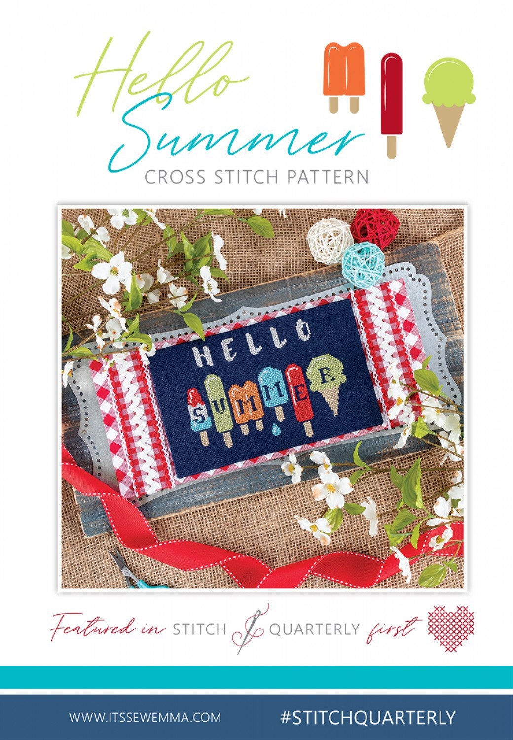 Hello Summer Cross Stitch Pattern - It’s Sew Emma