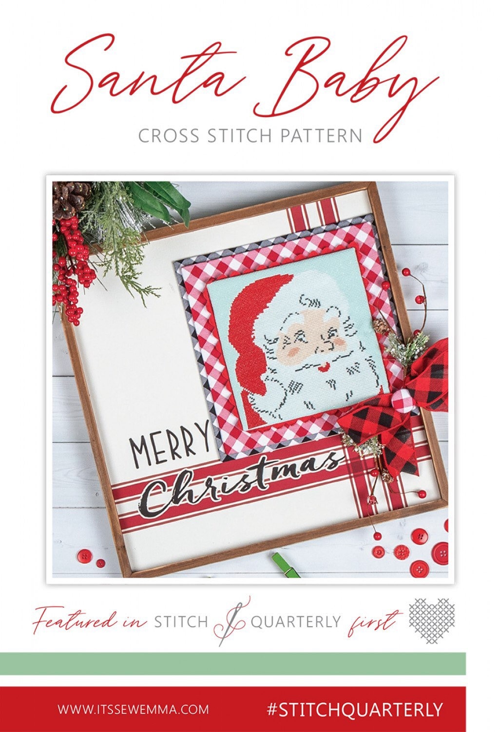Santa Baby Cross Stitch Pattern - It’s Sew Emma