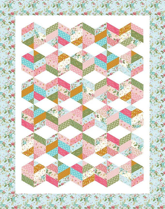Penny Serenade Quilt Kit - Stardust Fabric - Beverly McCullough - Flamingo Toes - Finishes at 54” x 69”