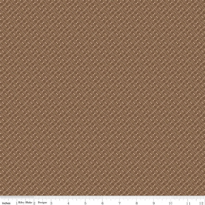 Bountiful Autumn Fabric - Taupe Plaid - Stacy West - Buttermilk Basin - Fall Fabric - Riley Blake - C10856 TAUPE
